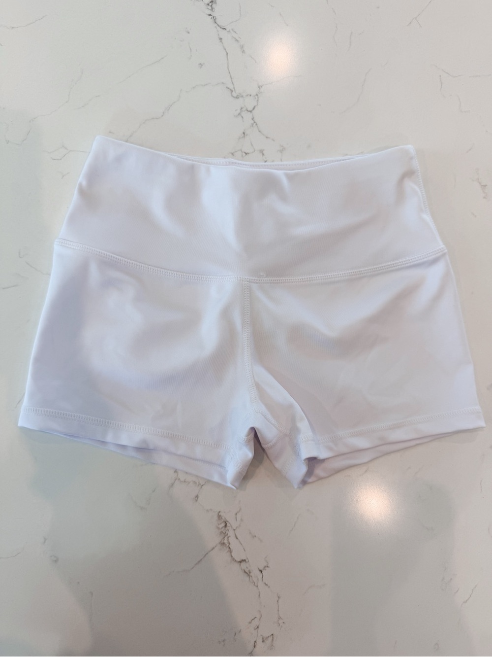 High-Waist White Women’s Active Shorts (NEVER BEEN WORN)